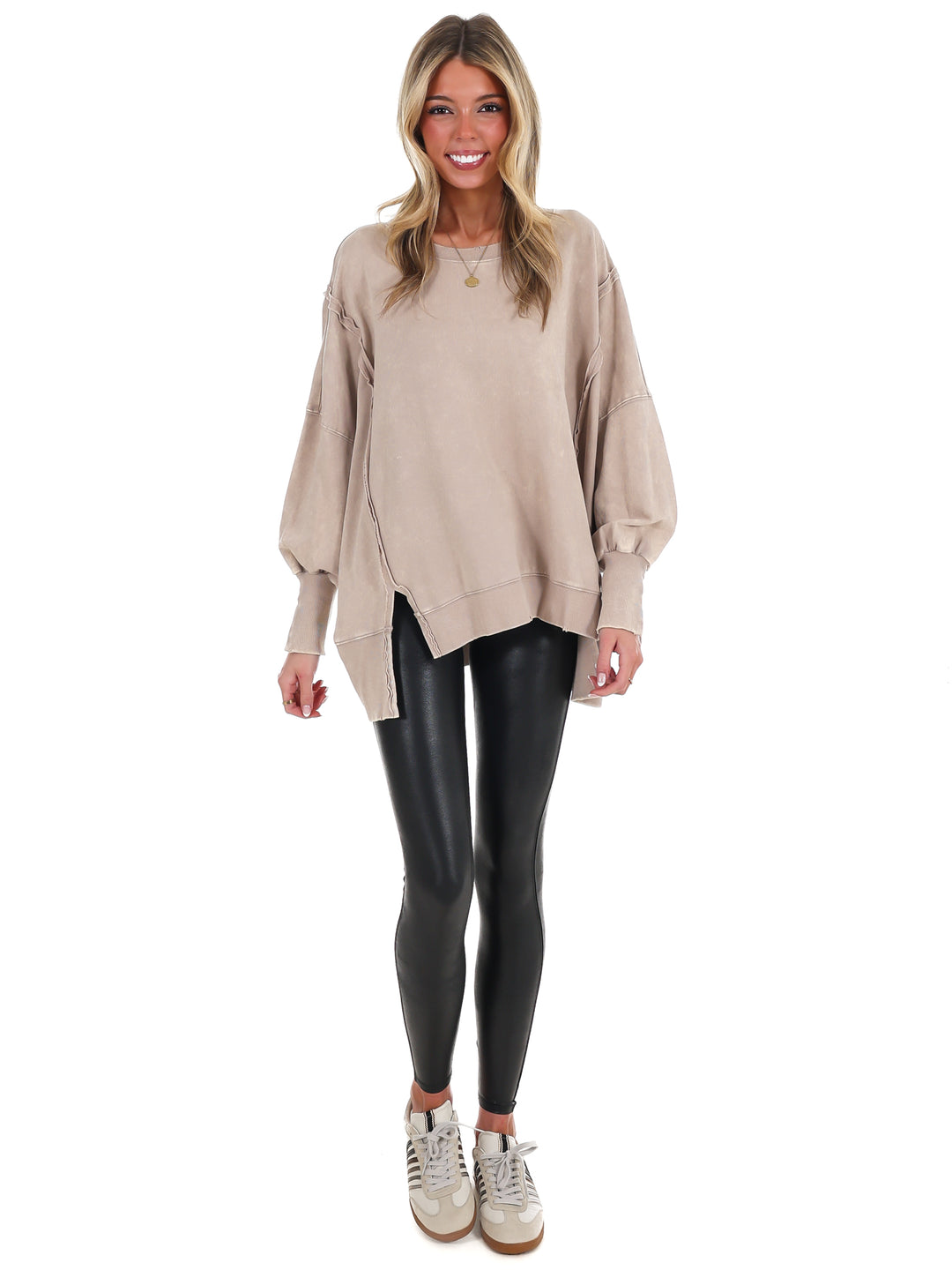 Lovely Life Acid Wash Sweatshirt