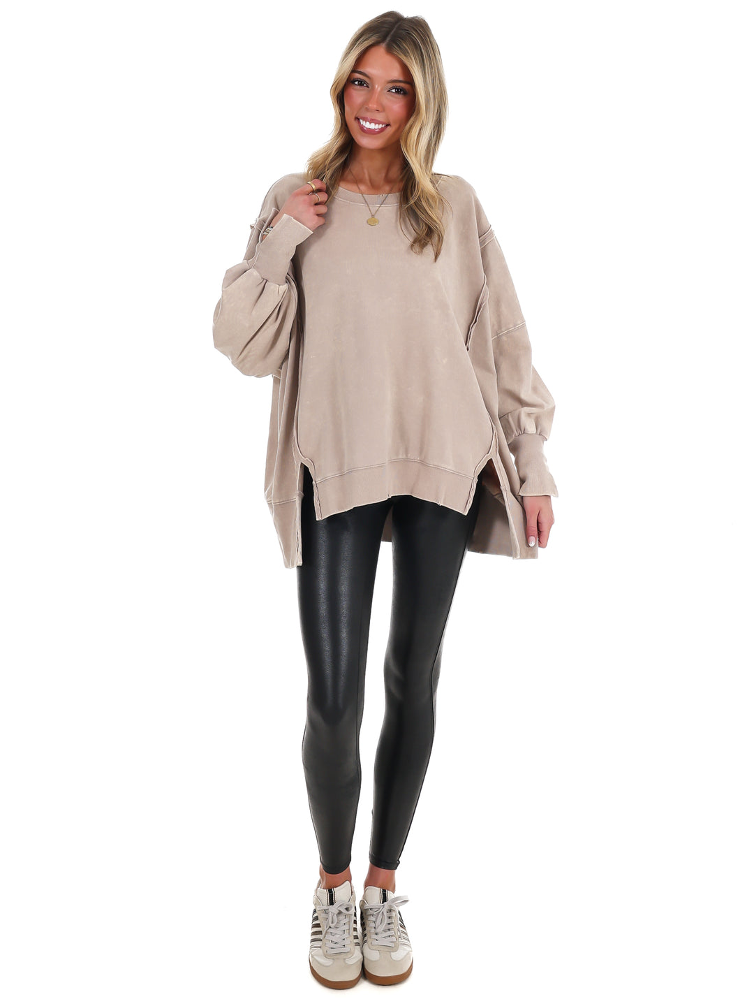 Lovely Life Acid Wash Sweatshirt