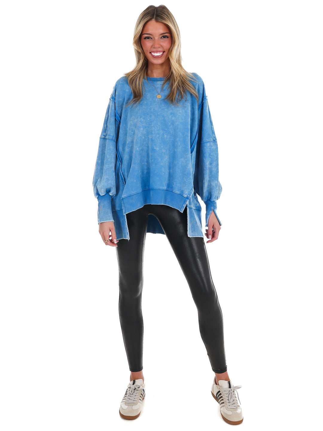 Lovely Life Acid Wash Sweatshirt