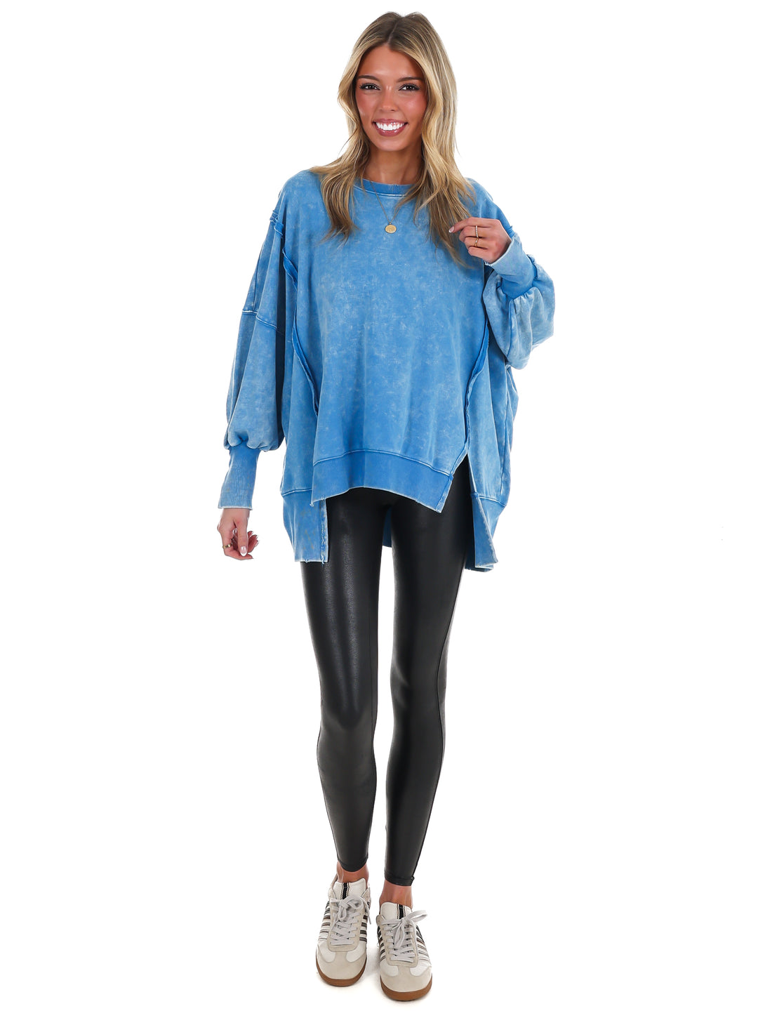 Lovely Life Acid Wash Sweatshirt