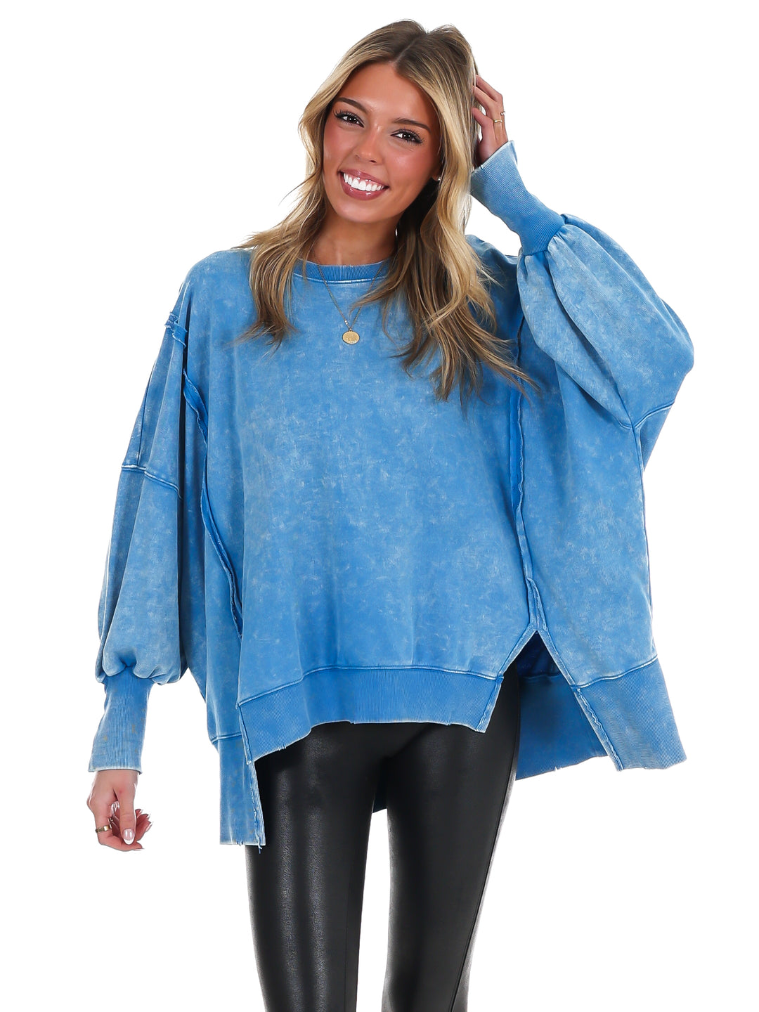 Lovely Life Acid Wash Sweatshirt