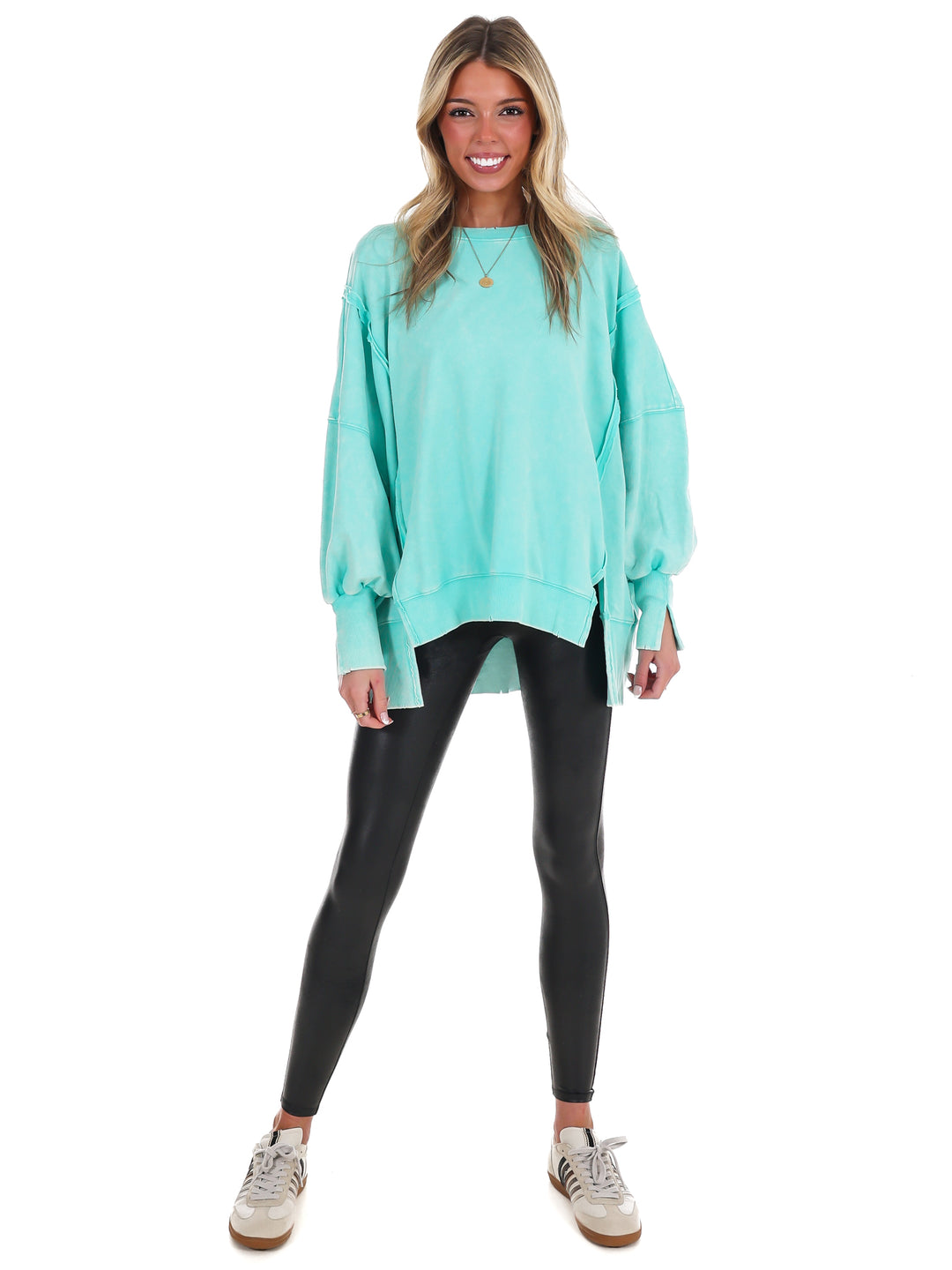 Lovely Life Acid Wash Sweatshirt