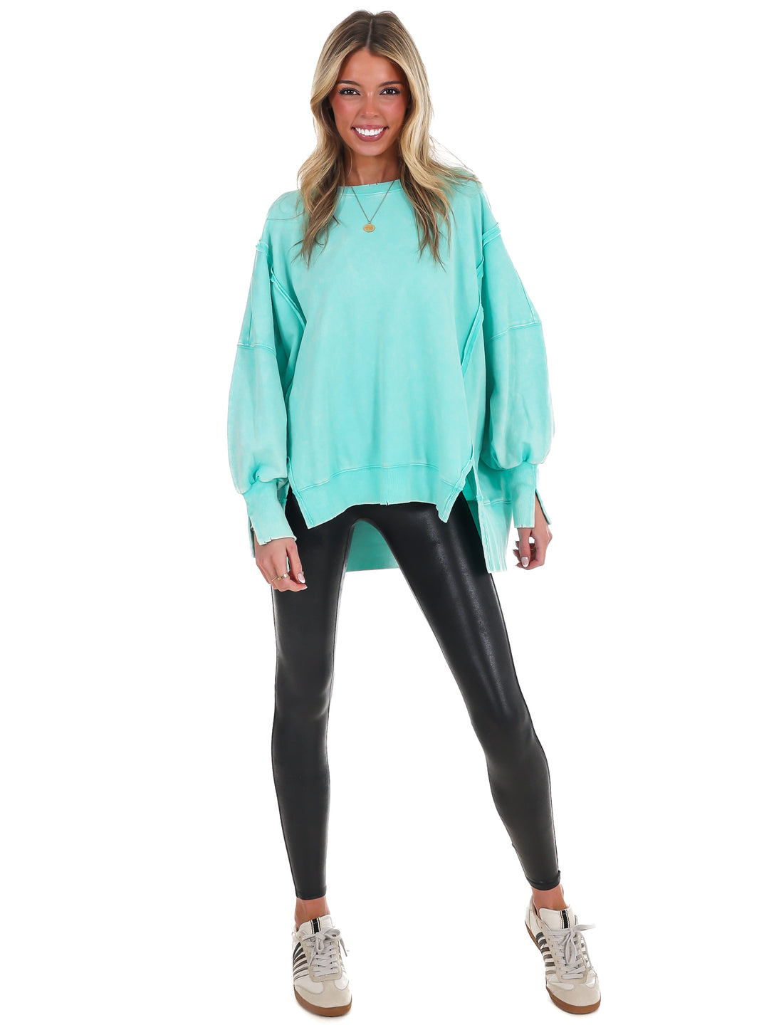 Lovely Life Acid Wash Sweatshirt