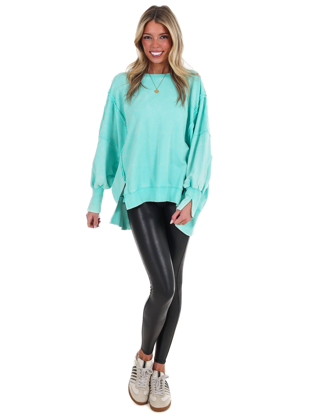 Lovely Life Acid Wash Sweatshirt