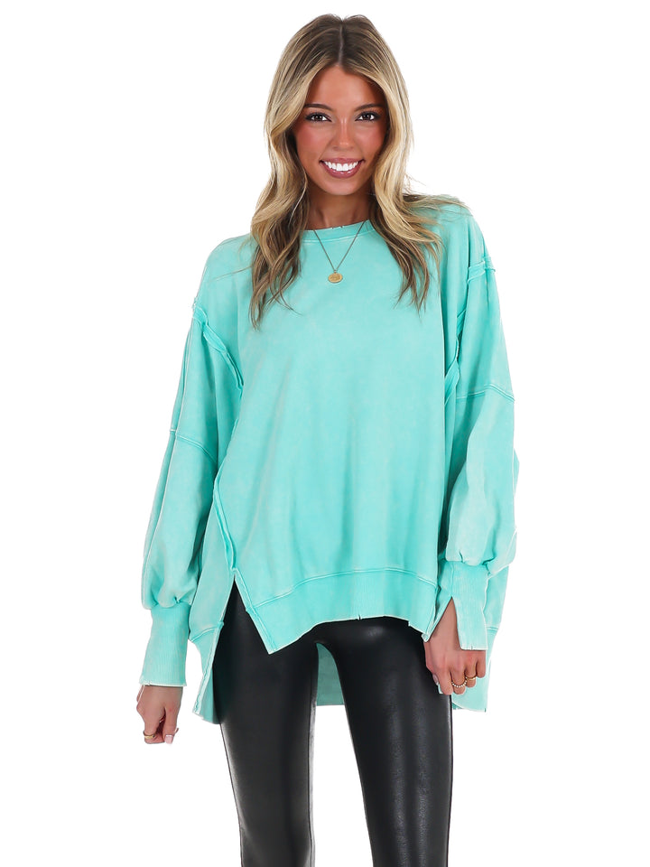 Lovely Life Acid Wash Sweatshirt