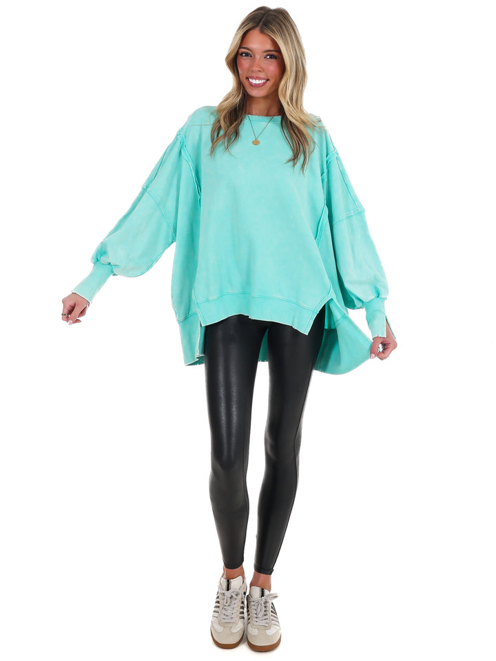 Lovely Life Acid Wash Sweatshirt