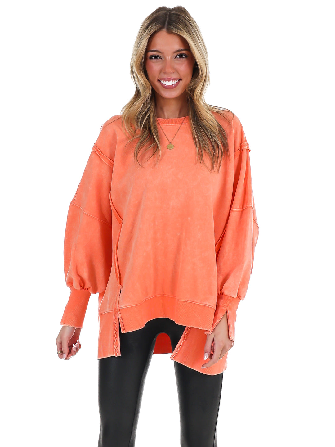 Lovely Life Acid Wash Sweatshirt