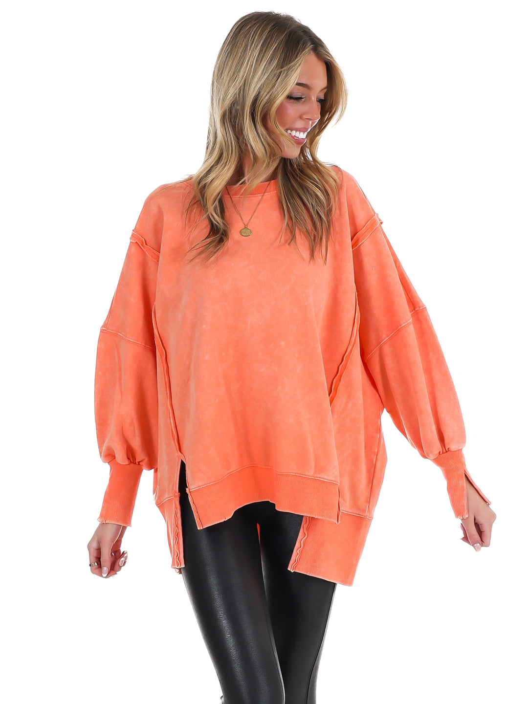 Lovely Life Acid Wash Sweatshirt