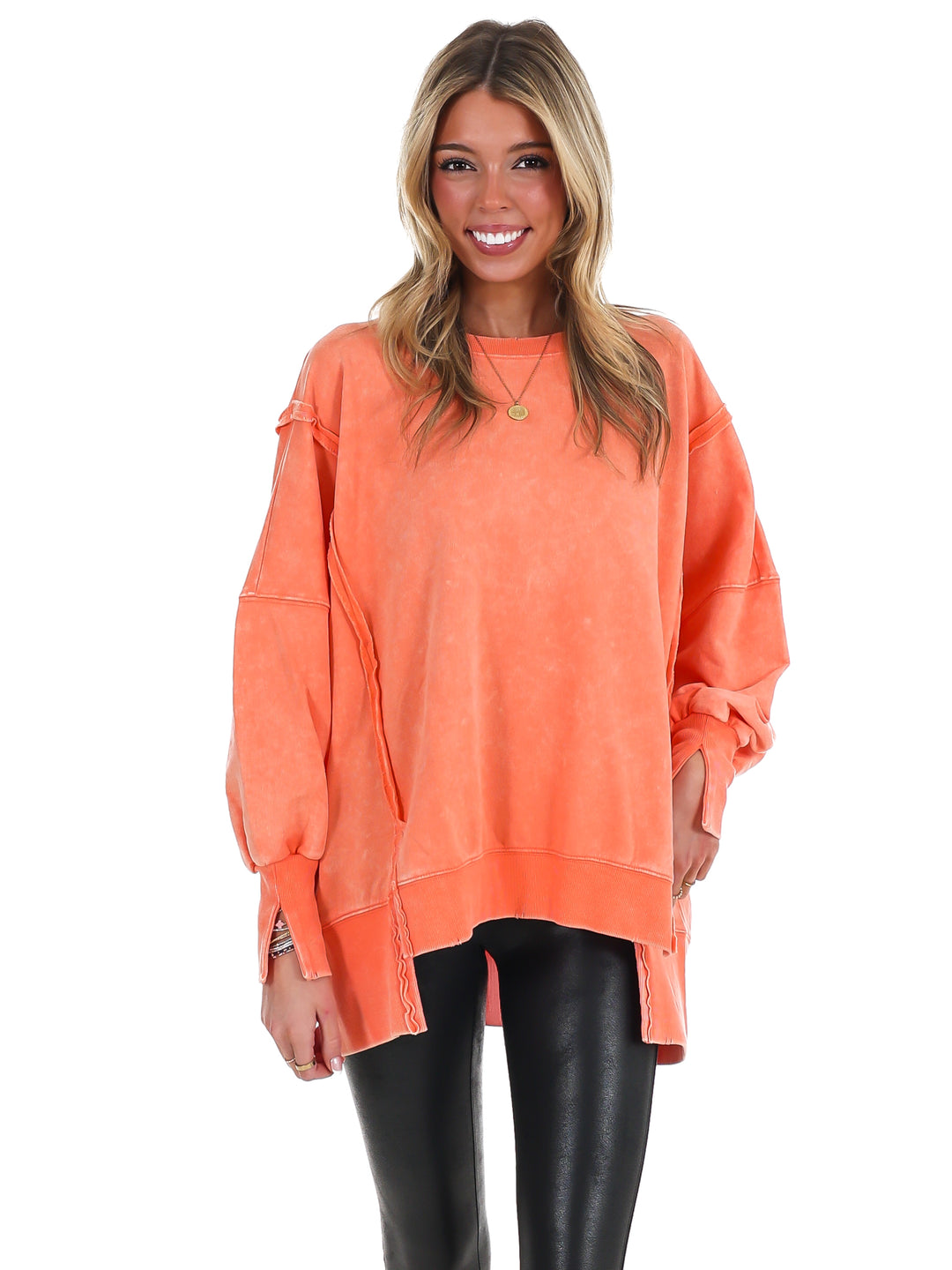 Lovely Life Acid Wash Sweatshirt