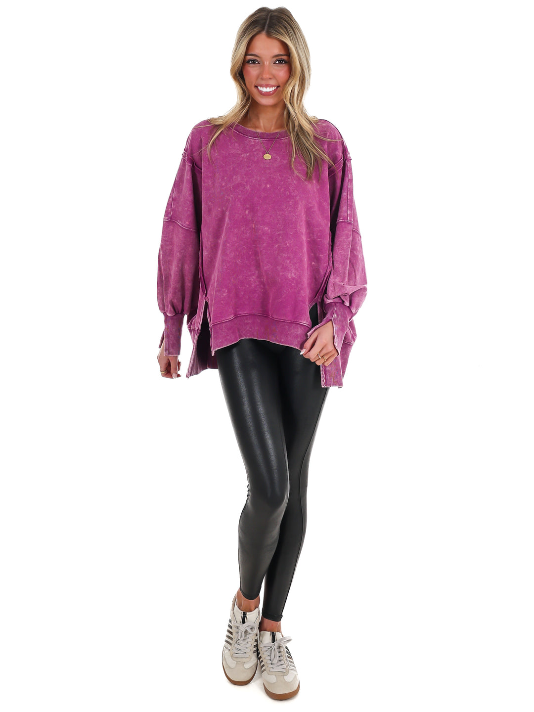 Lovely Life Acid Wash Sweatshirt