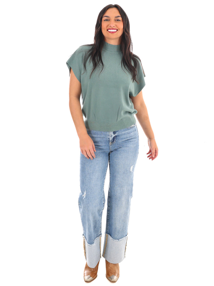 Simple Chic Mock Neck Sweater