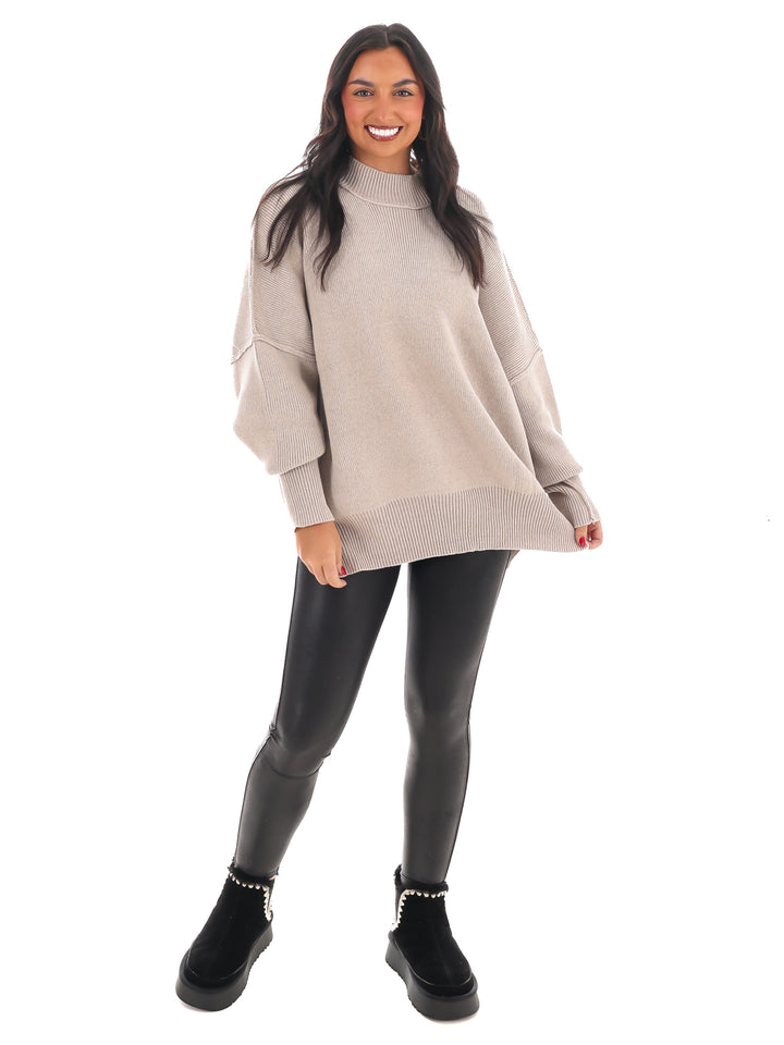 Easy Oversized Ribbed Sweater