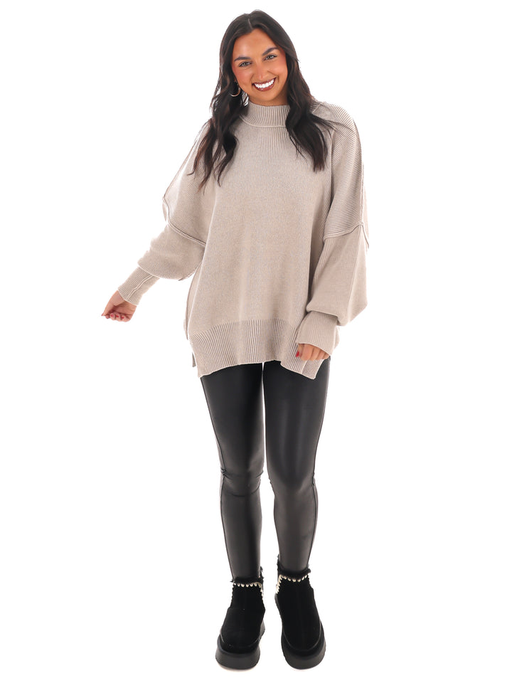 Easy Oversized Ribbed Sweater