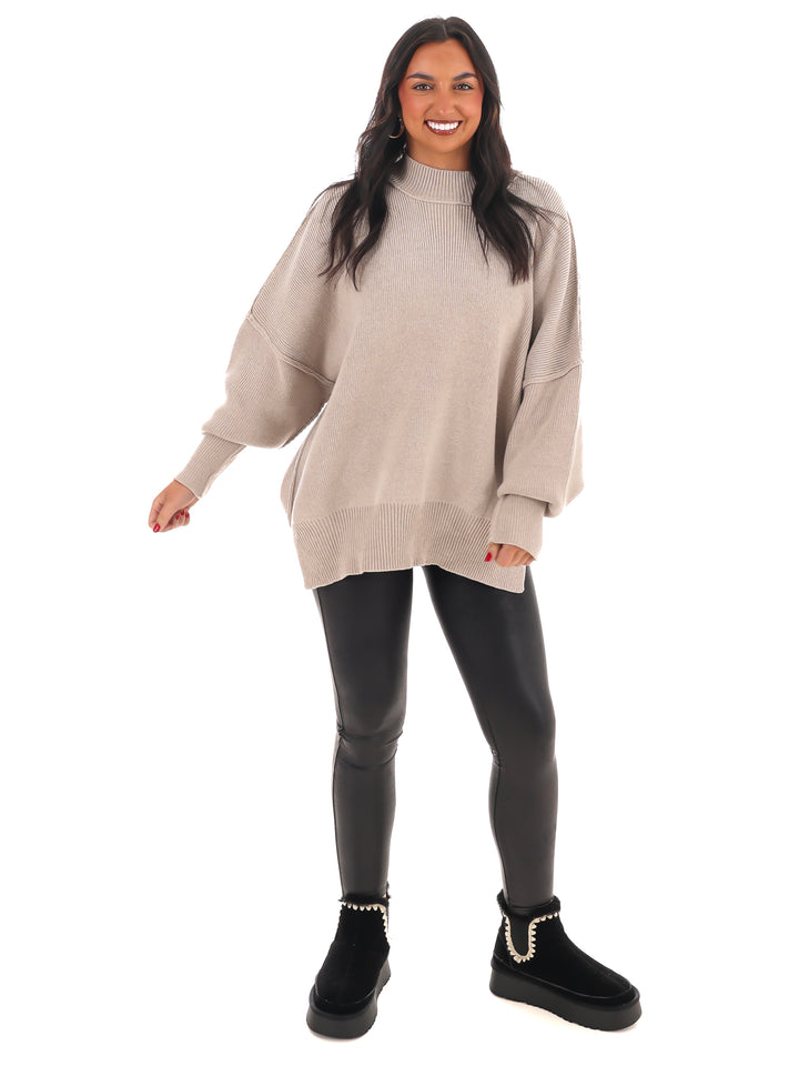 Easy Oversized Ribbed Sweater