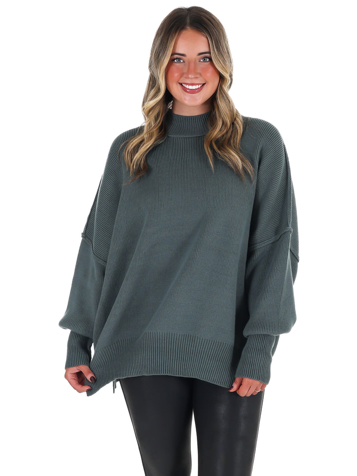 Easy Oversized Ribbed Sweater Doorbuster
