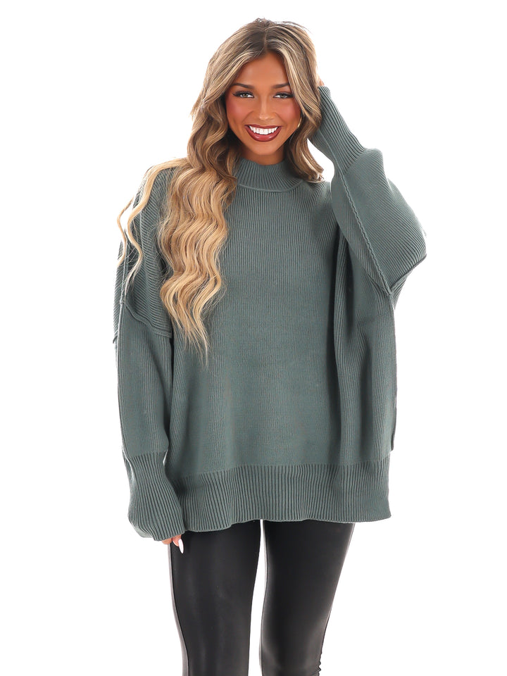 Easy Oversized Ribbed Sweater