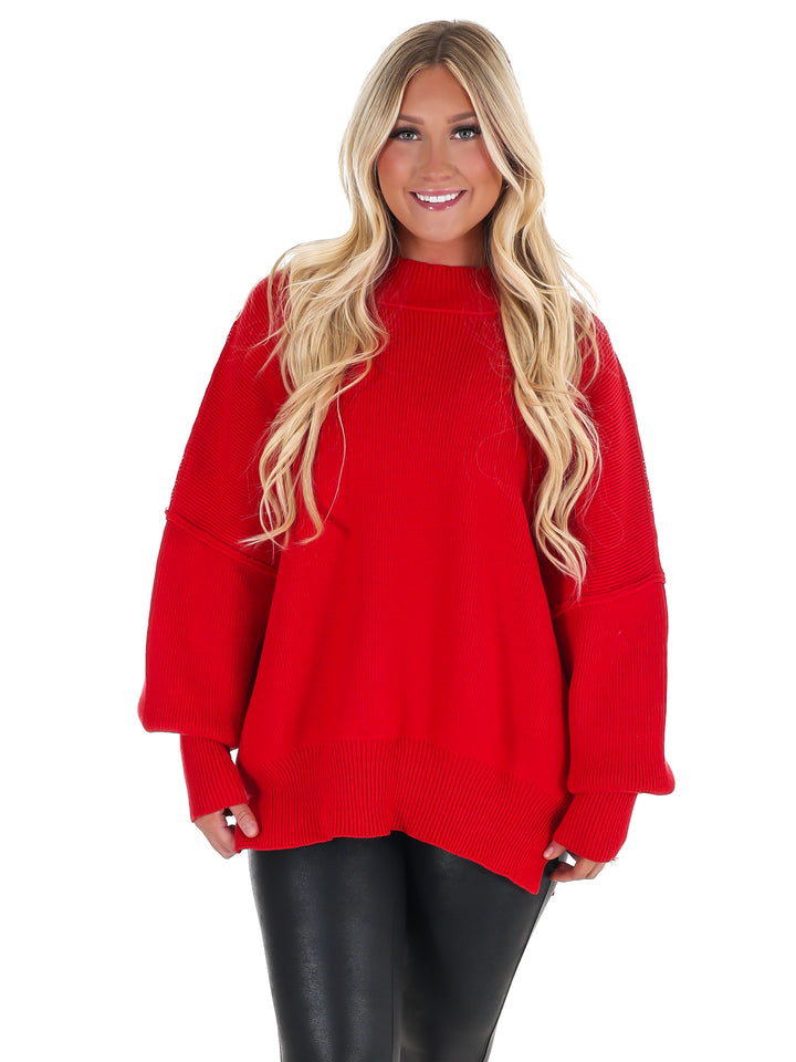 Easy Oversized Ribbed Sweater Doorbuster