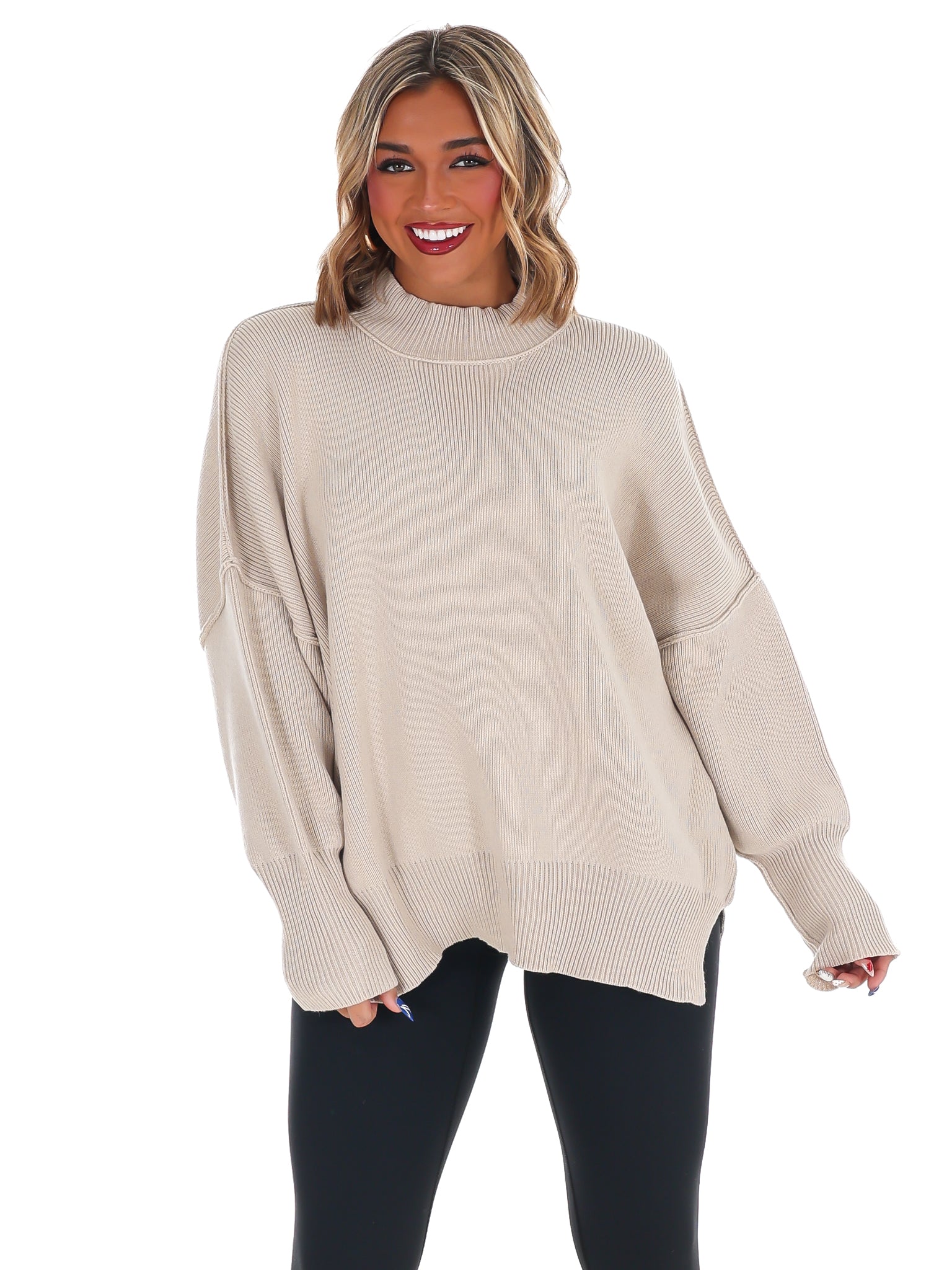 Easy Oversized Ribbed Sweater Doorbuster – Josie's Boutique
