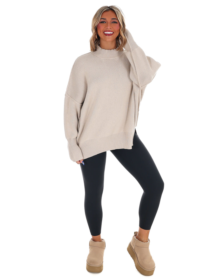 Easy Oversized Ribbed Sweater Doorbuster