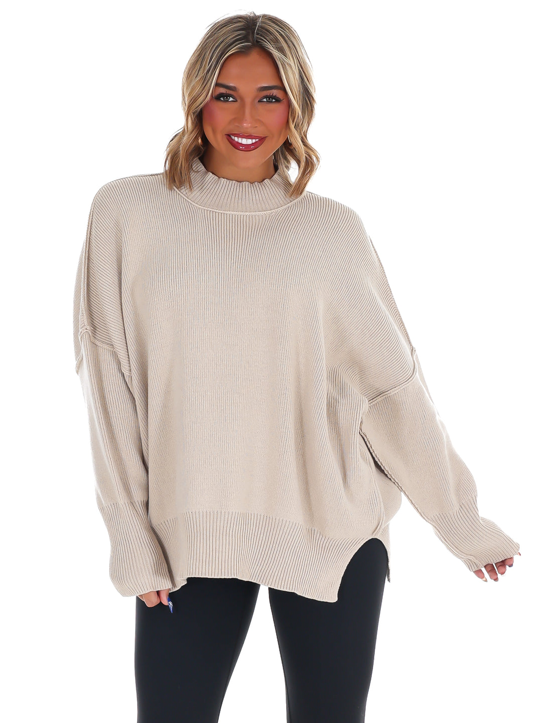 Easy Oversized Ribbed Sweater Doorbuster