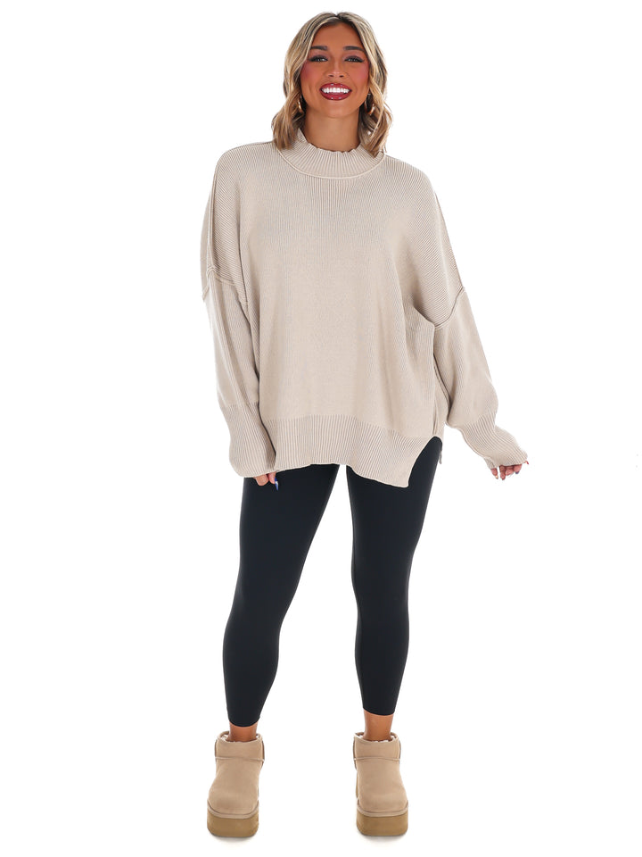 Easy Oversized Ribbed Sweater Doorbuster