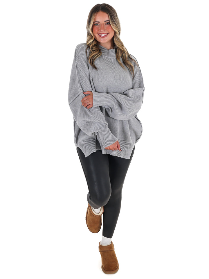 Easy Oversized Ribbed Sweater Doorbuster