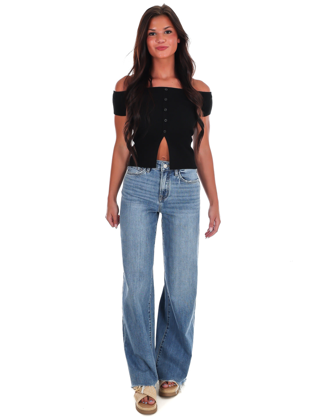 Downtown Detail Ribbed Top
