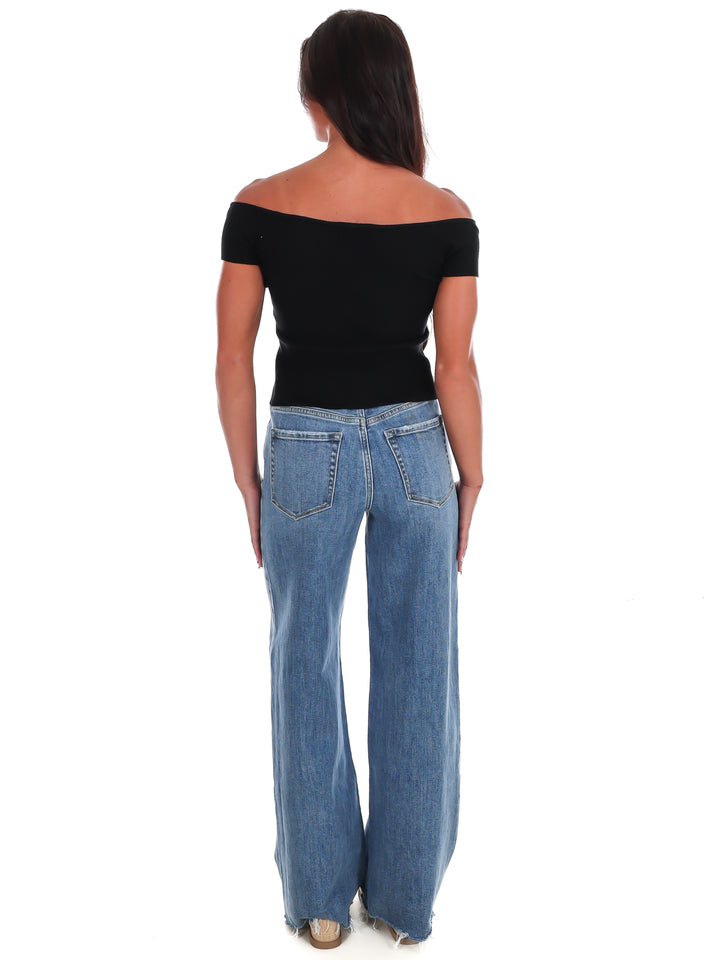 Downtown Detail Ribbed Top