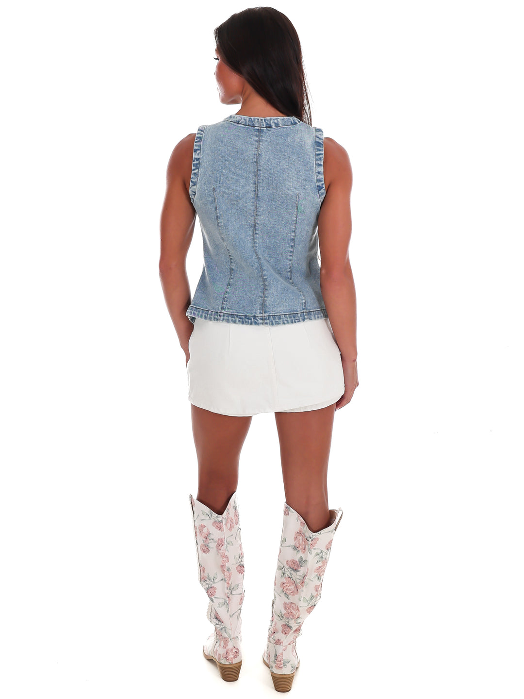 Signature Seam Denim Top
