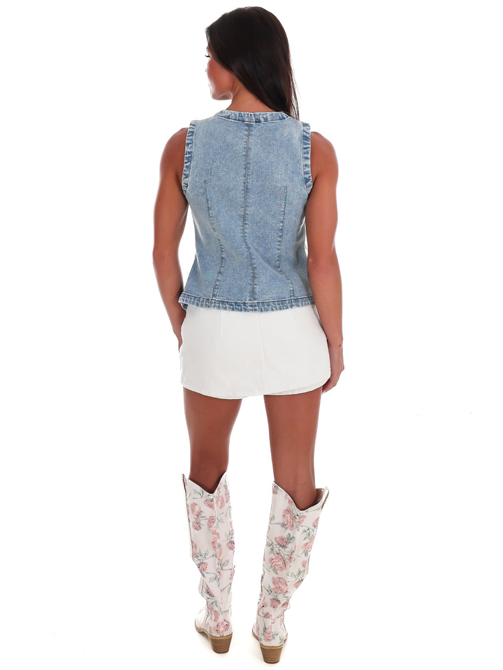 Signature Seam Denim Top