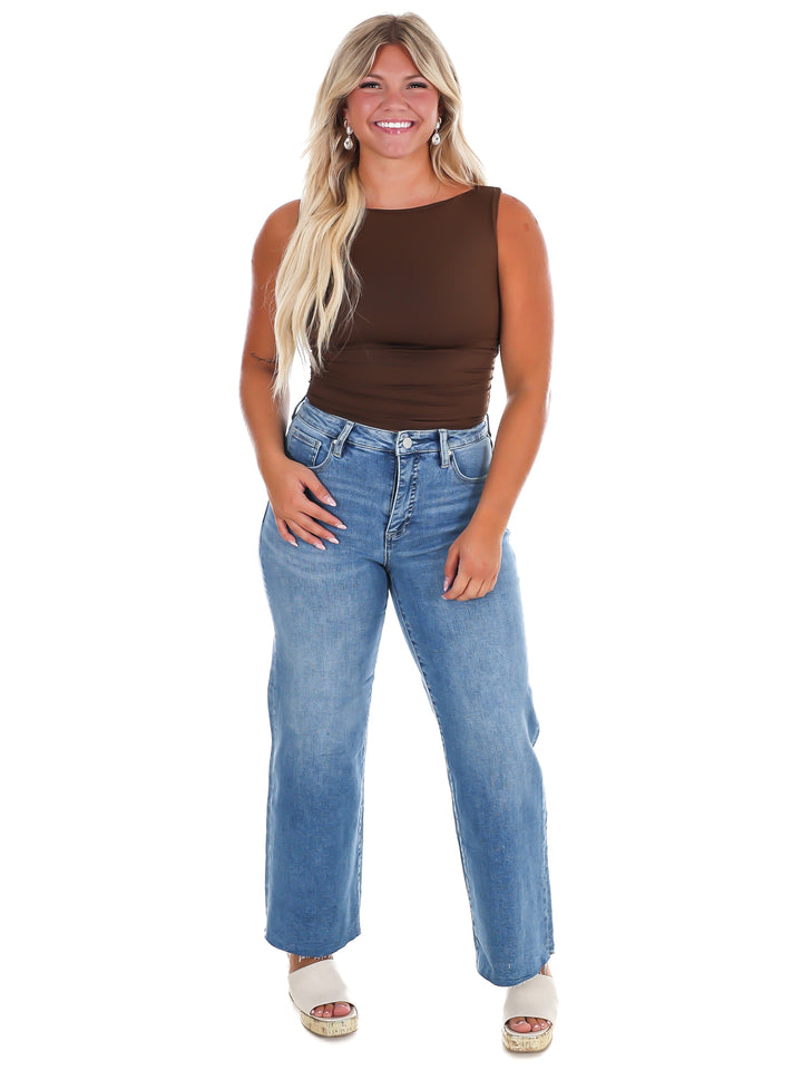Day Off Boat Neck Seamless Top