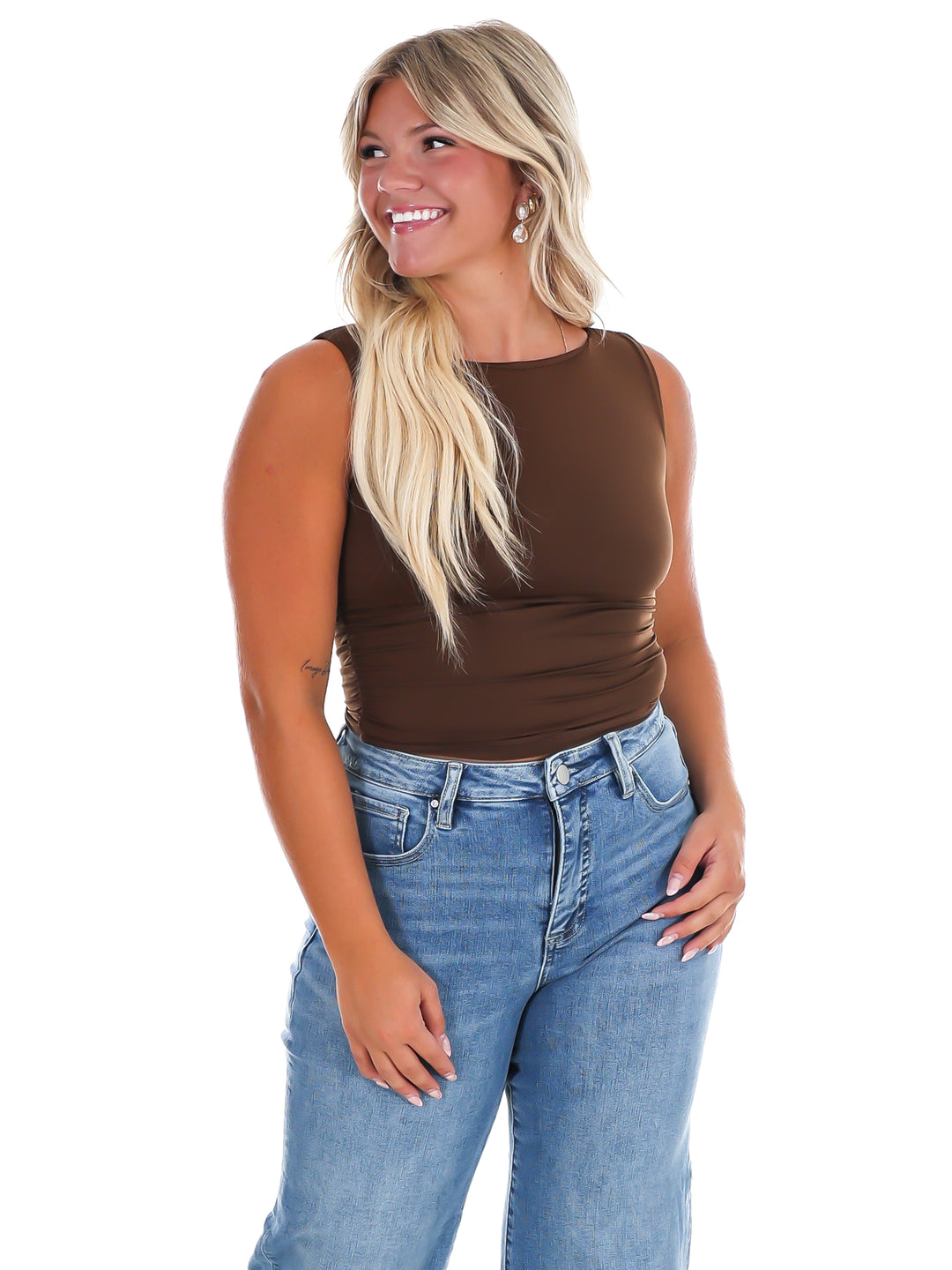 Day Off Boat Neck Seamless Top
