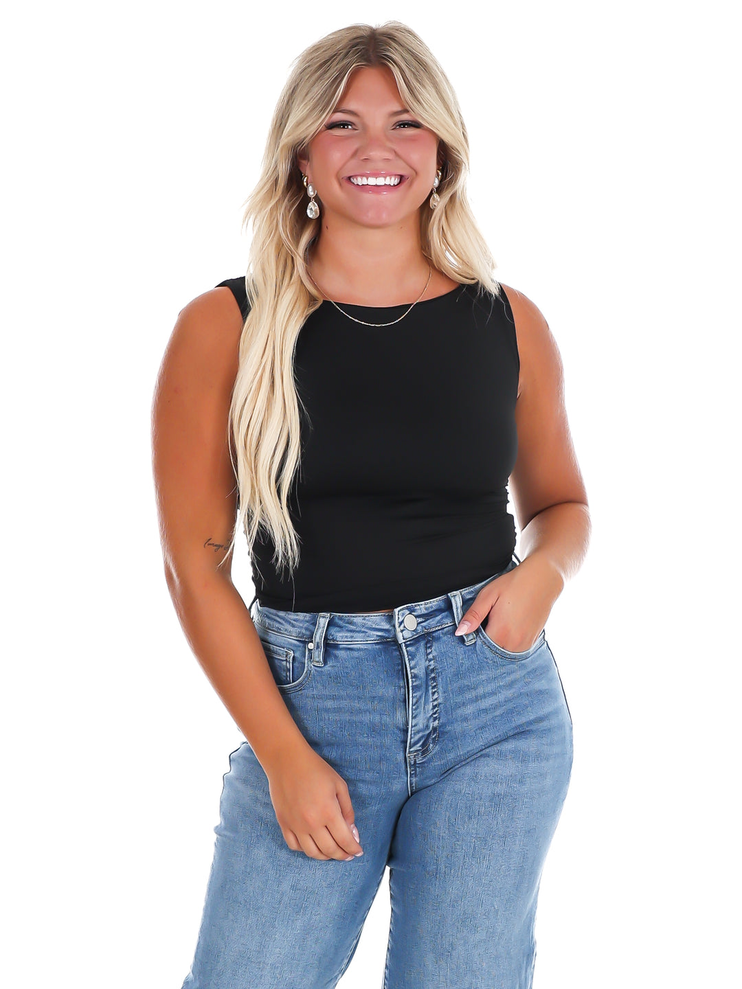 Day Off Boat Neck Seamless Top