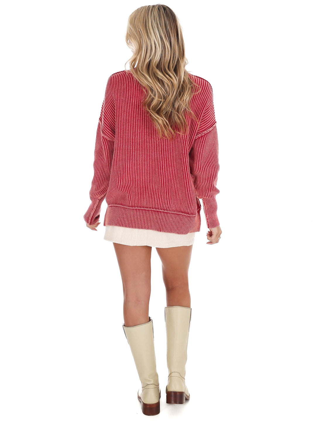 Acid Wash Oversized Sweater Doorbuster