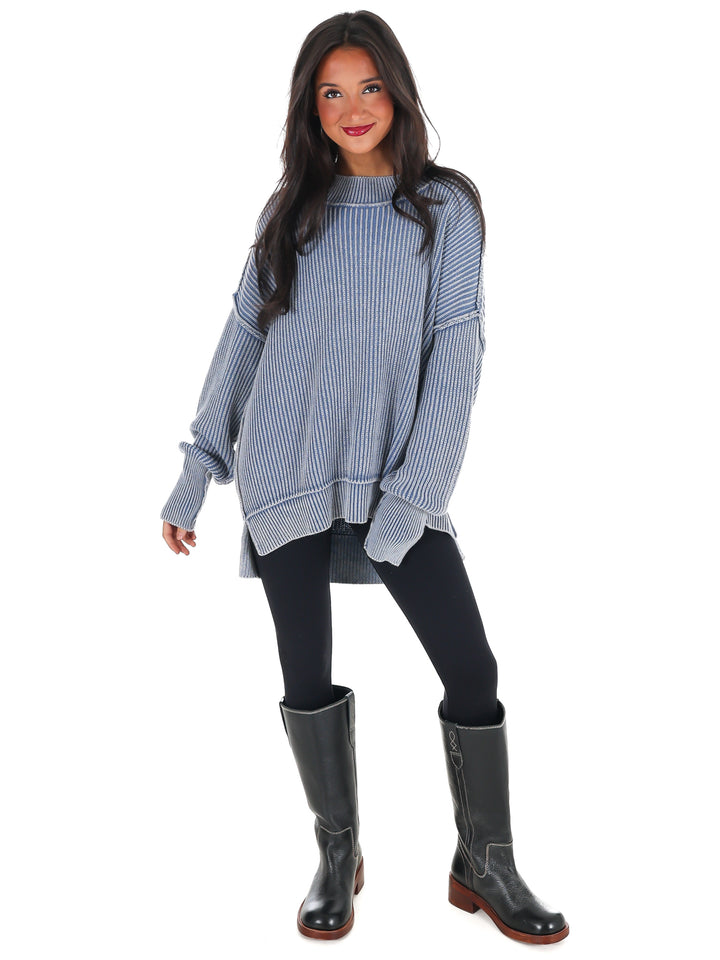 Acid Wash Oversized Sweater Doorbuster