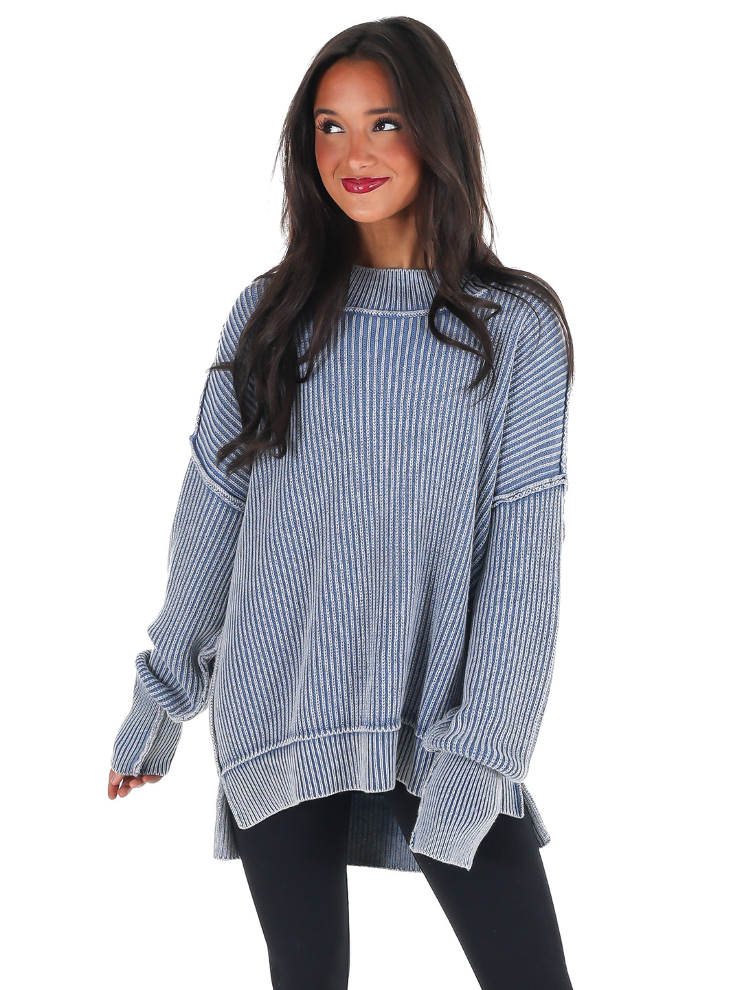 Acid Wash Oversized Sweater Doorbuster