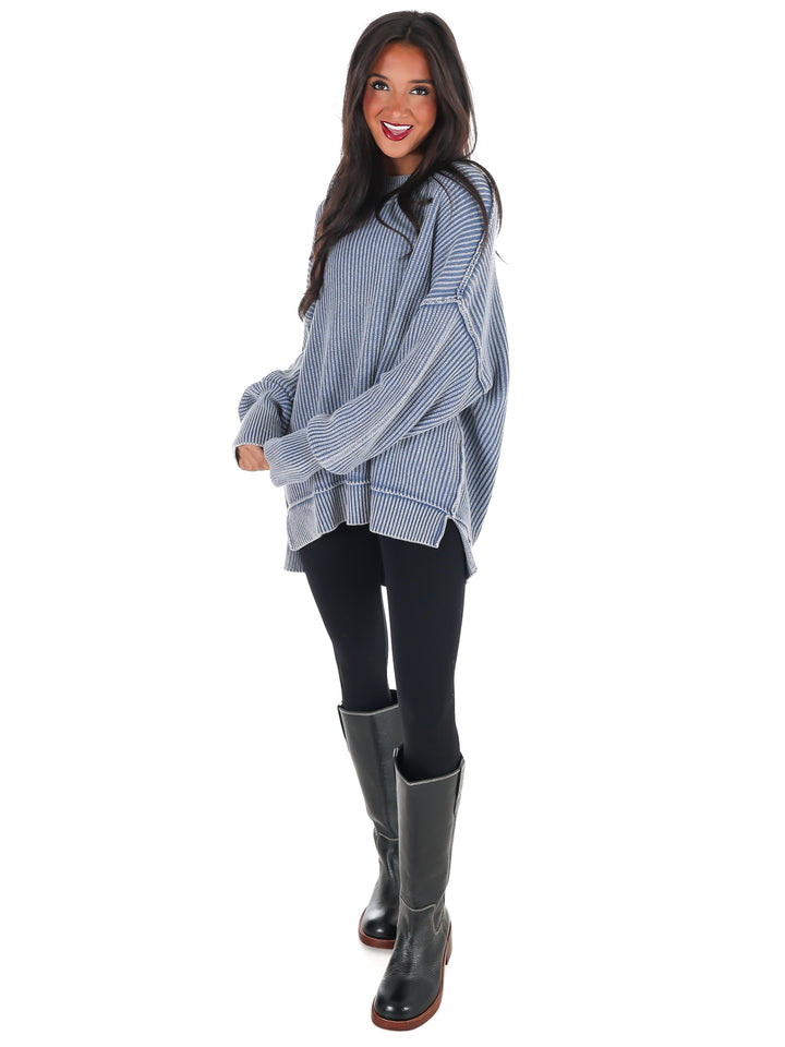 Acid Wash Oversized Sweater Doorbuster