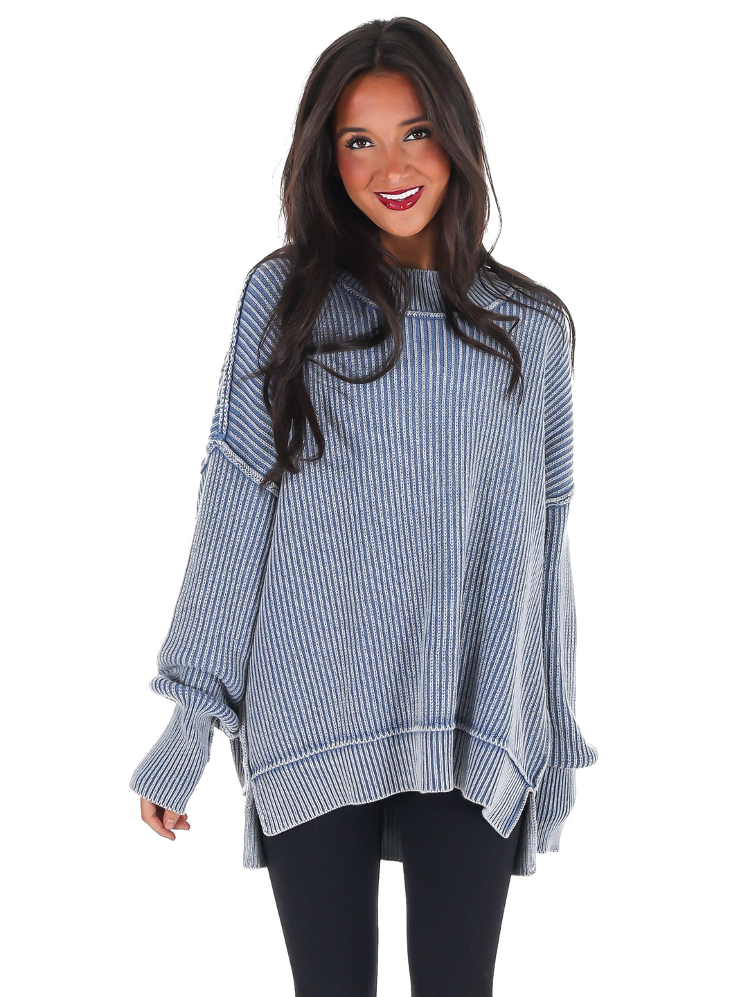 Acid Wash Oversized Sweater Doorbuster