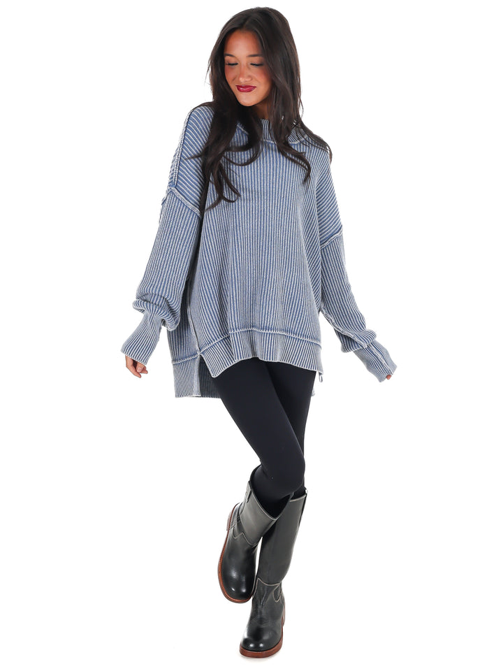 Acid Wash Oversized Sweater Doorbuster