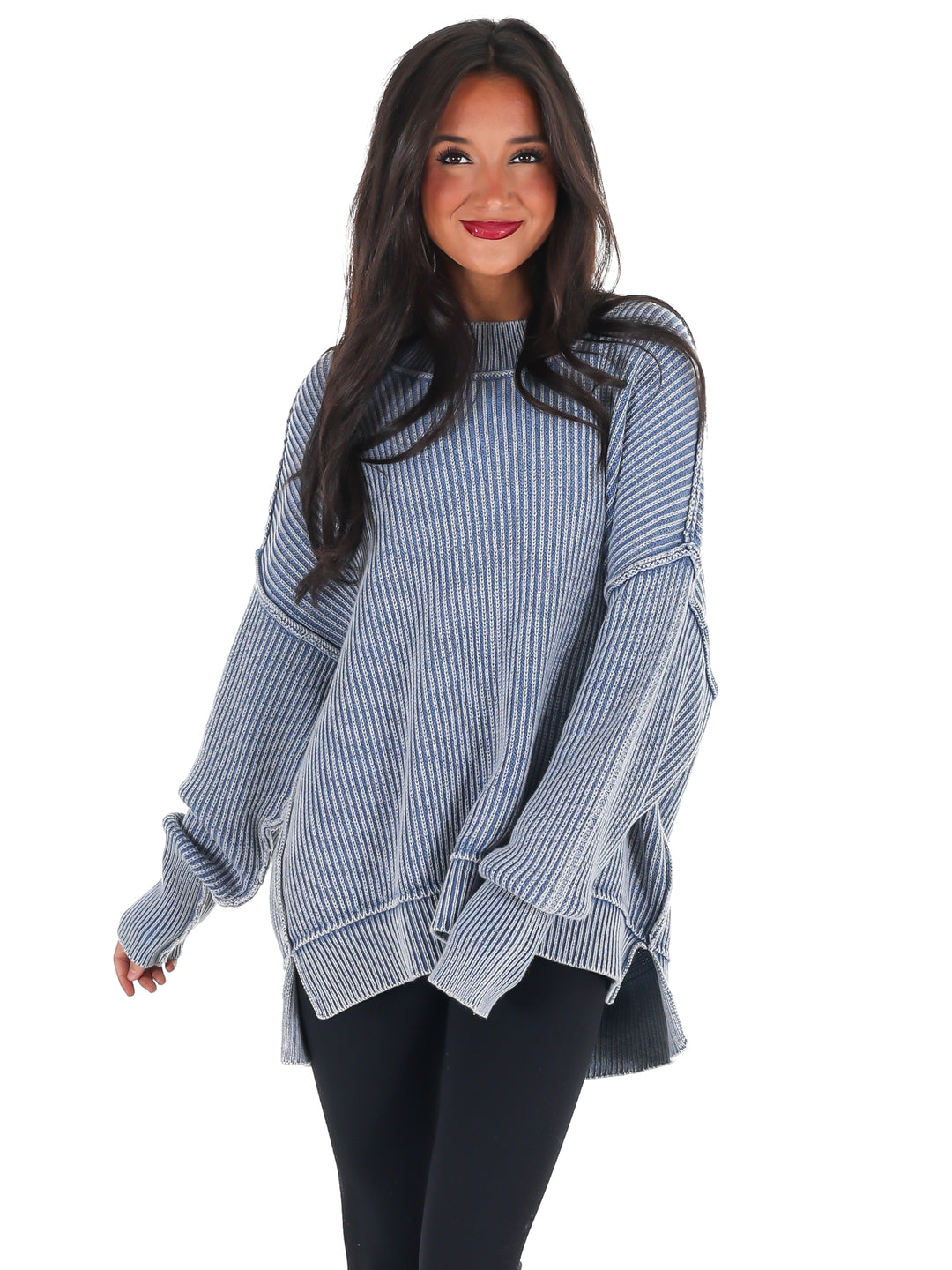 Acid Wash Oversized Sweater Doorbuster