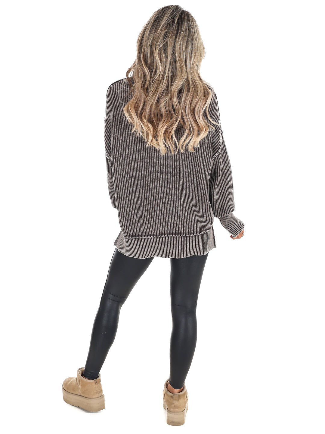 Acid Wash Oversized Sweater Doorbuster