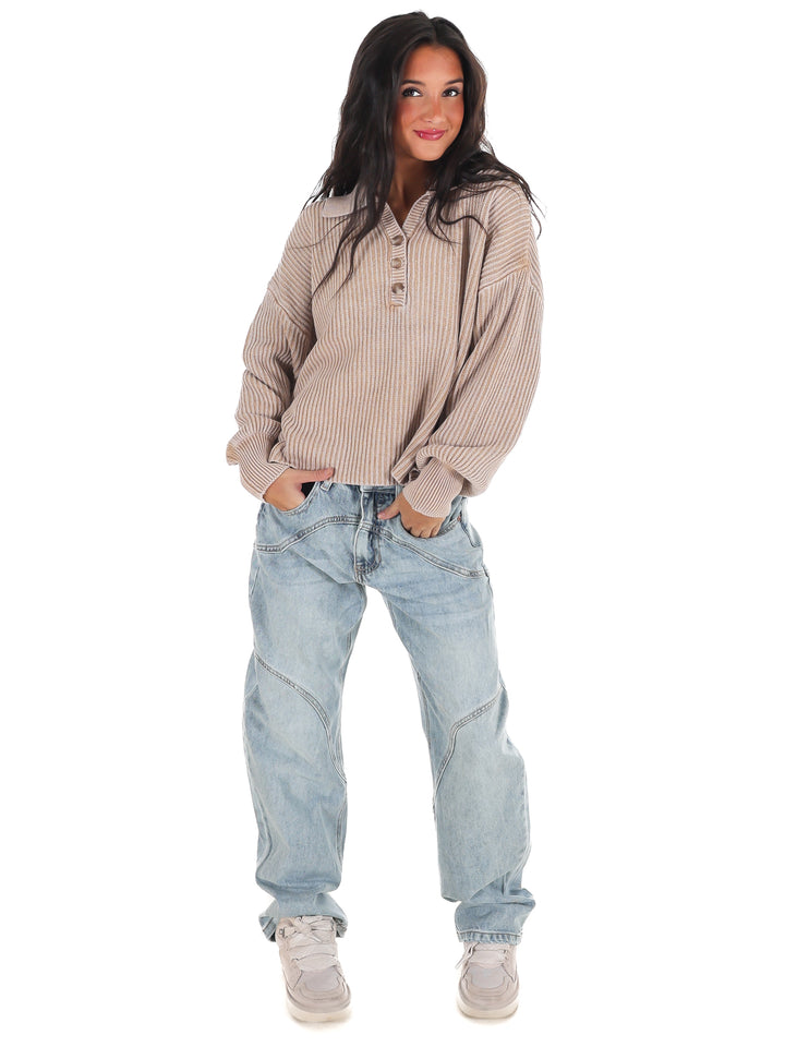 Always on Point Collared Sweater