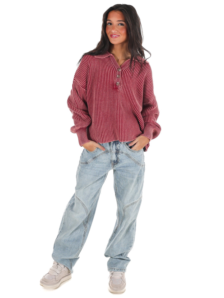 Always on Point Collared Sweater