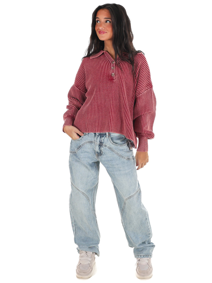 Always on Point Collared Sweater