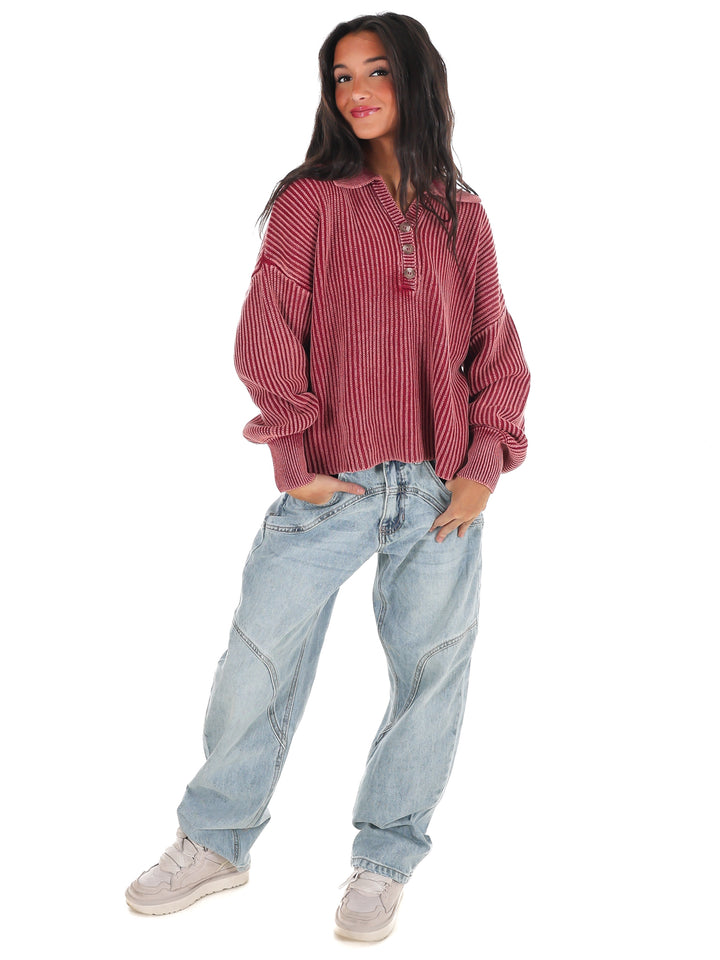 Always on Point Collared Sweater