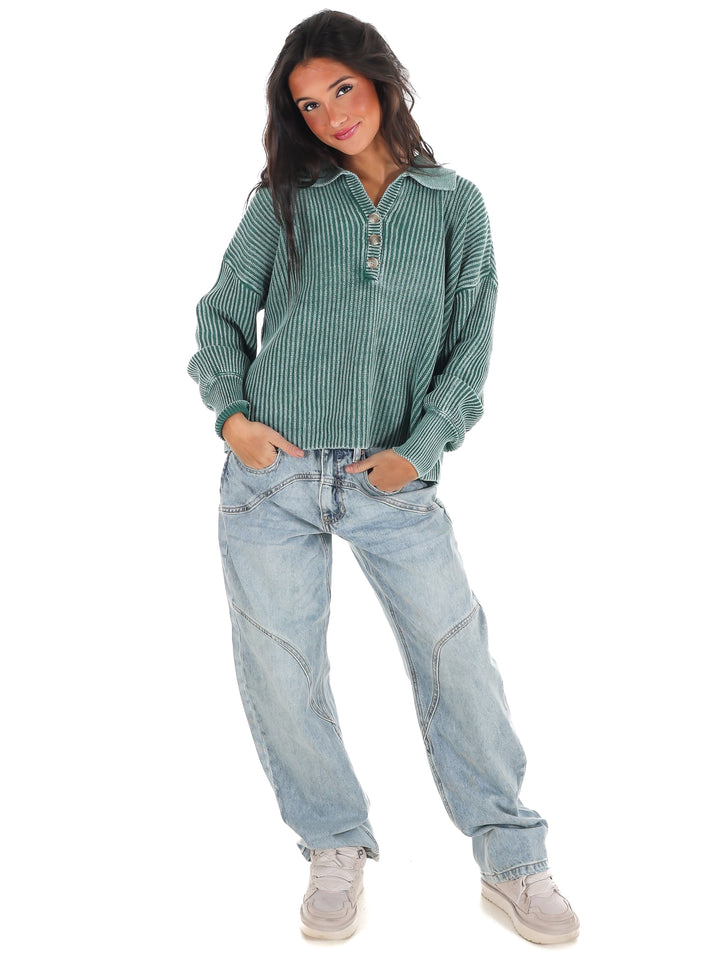 Always on Point Collared Sweater