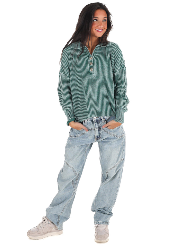 Always on Point Collared Sweater