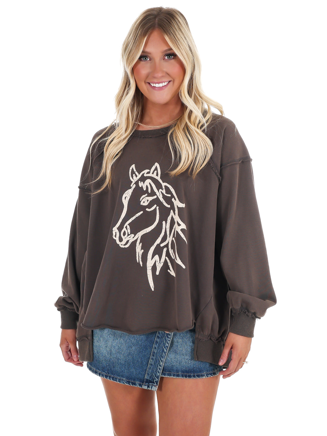 The Mustang Drop Shoulder Pullover