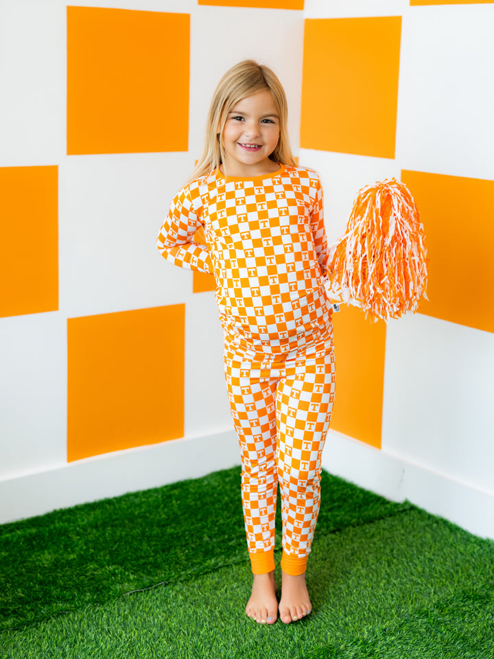 Little Vols Checkerboard Pajama Set