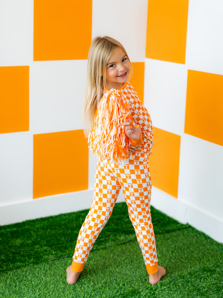 Little Vols Checkerboard Pajama Set